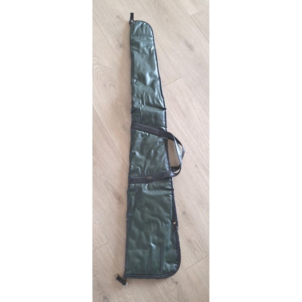 Vintage Sears Leather Soft Shotgun Zippered Case Hunting 41 Inches